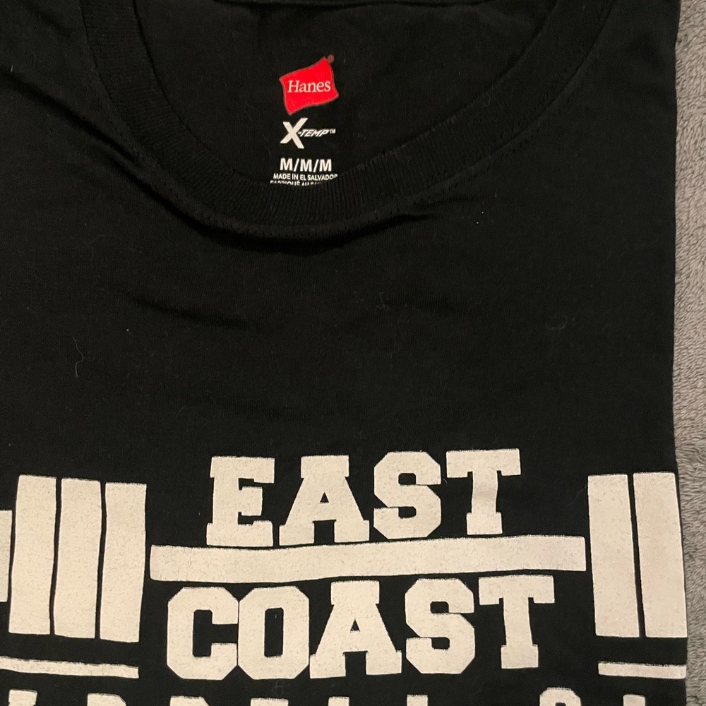 Hanes Black East Coast Barbell Tee
